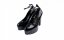 Černé extravagantně elegantní boty na podpatku s platformou