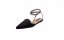 Černé látkové sandálky - Barva: Černá, Velikost: 37