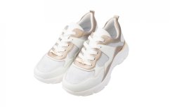 Dámské elegantní bílo-zlaté sneakersy