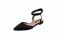 Černé látkové sandálky se šněrováním - Barva: Černá, Velikost: 38