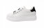 Dámské elegantní bílo-černé sneakersy s broží - Barva: Bílá, Velikost: 38
