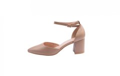 Elegantní krásné béžové lodičky do špičky na oválném podpatku Elegantní krásné béžové lodičky do špičky na oválném podpatku