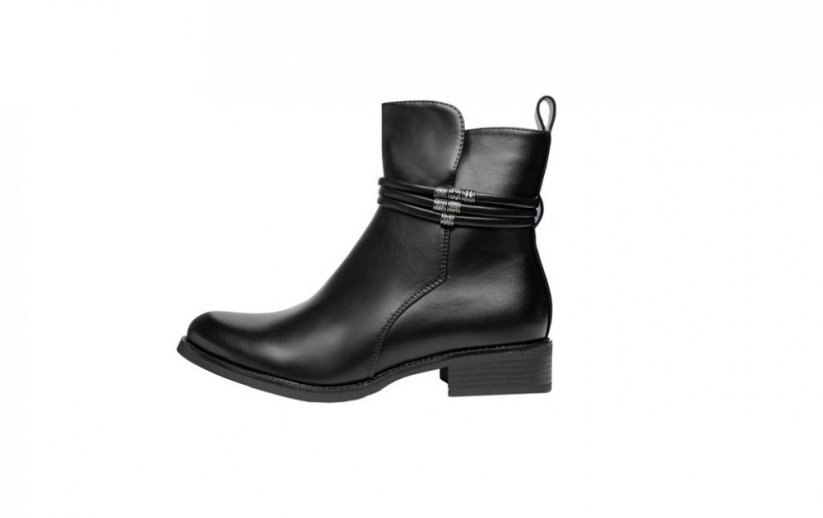 Černá kotníčková obuv - Barva: Černá, Velikost: 38